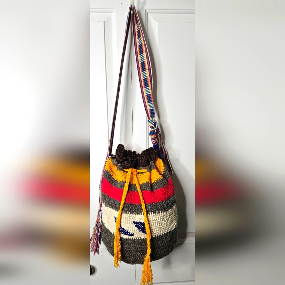 Authentic DELUXE WAYUU MOCHILA BAG Handmade X-Large Size